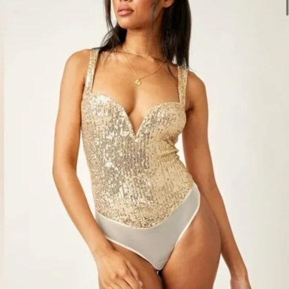 Free People Tops - NWOT Free People Sparks Fly Bodysuit